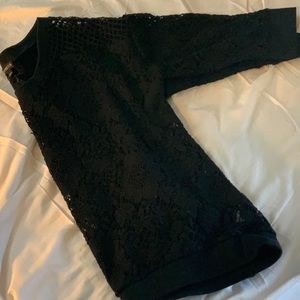 Black embroidered top (stretchy material)